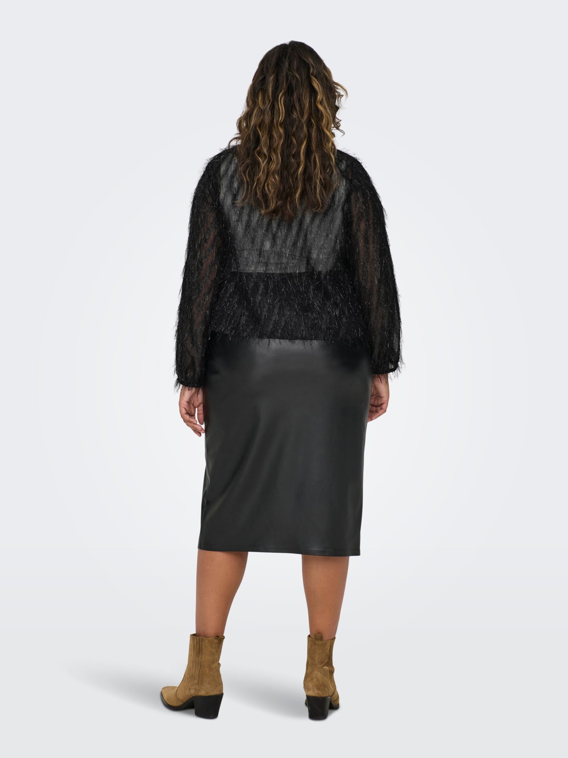 Curvy glitter cardigan