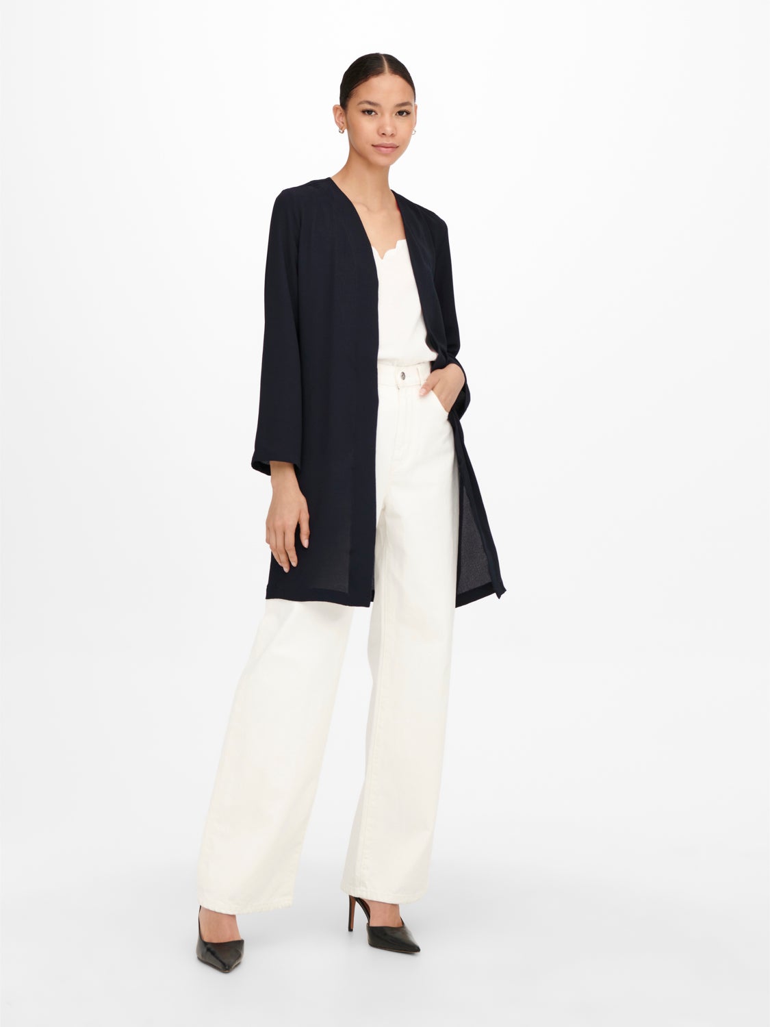 Cozigan with tie belt