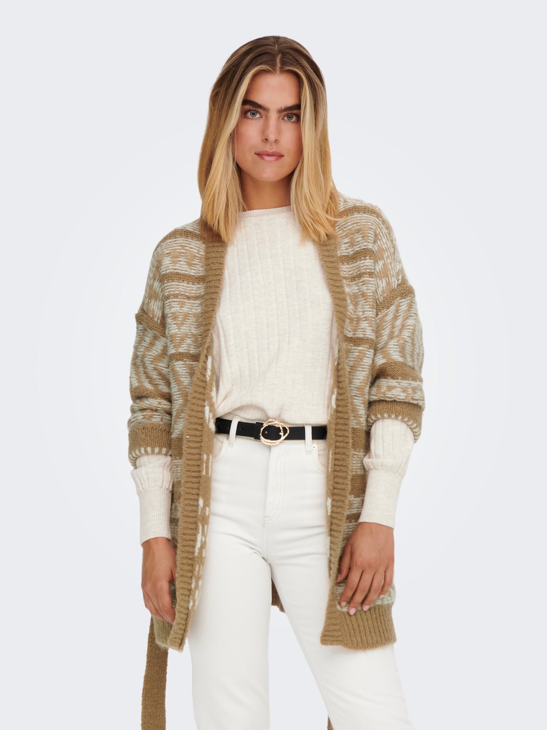 Long belted Knitted Cardigan