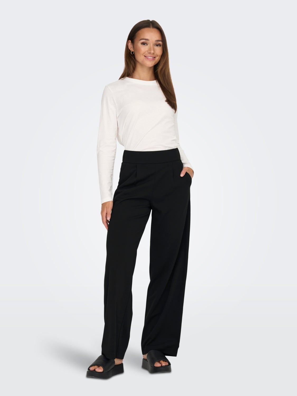 Flared high waisted pants