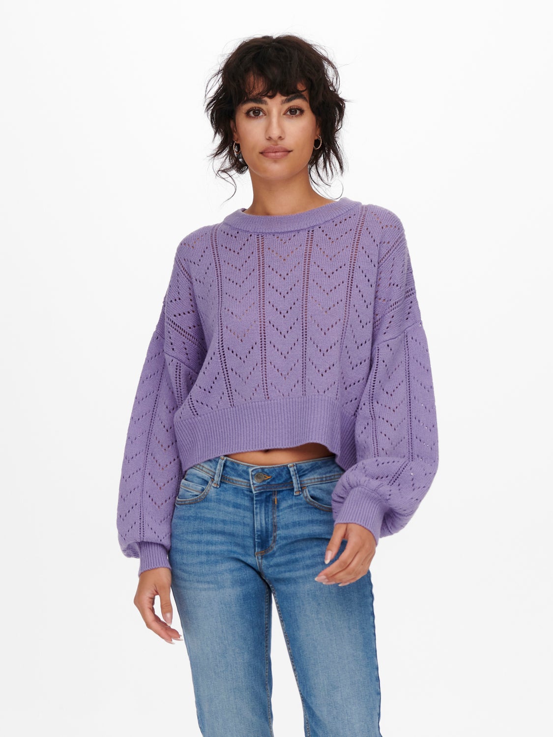 Textured Knitted Pullover
