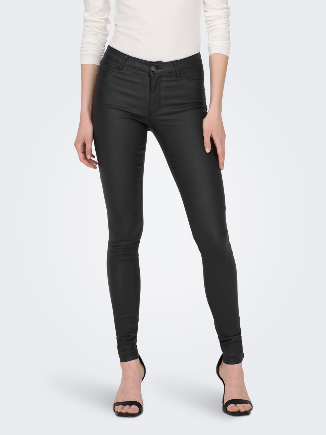 JDYNew thunder coated gre Skinny fit jeans