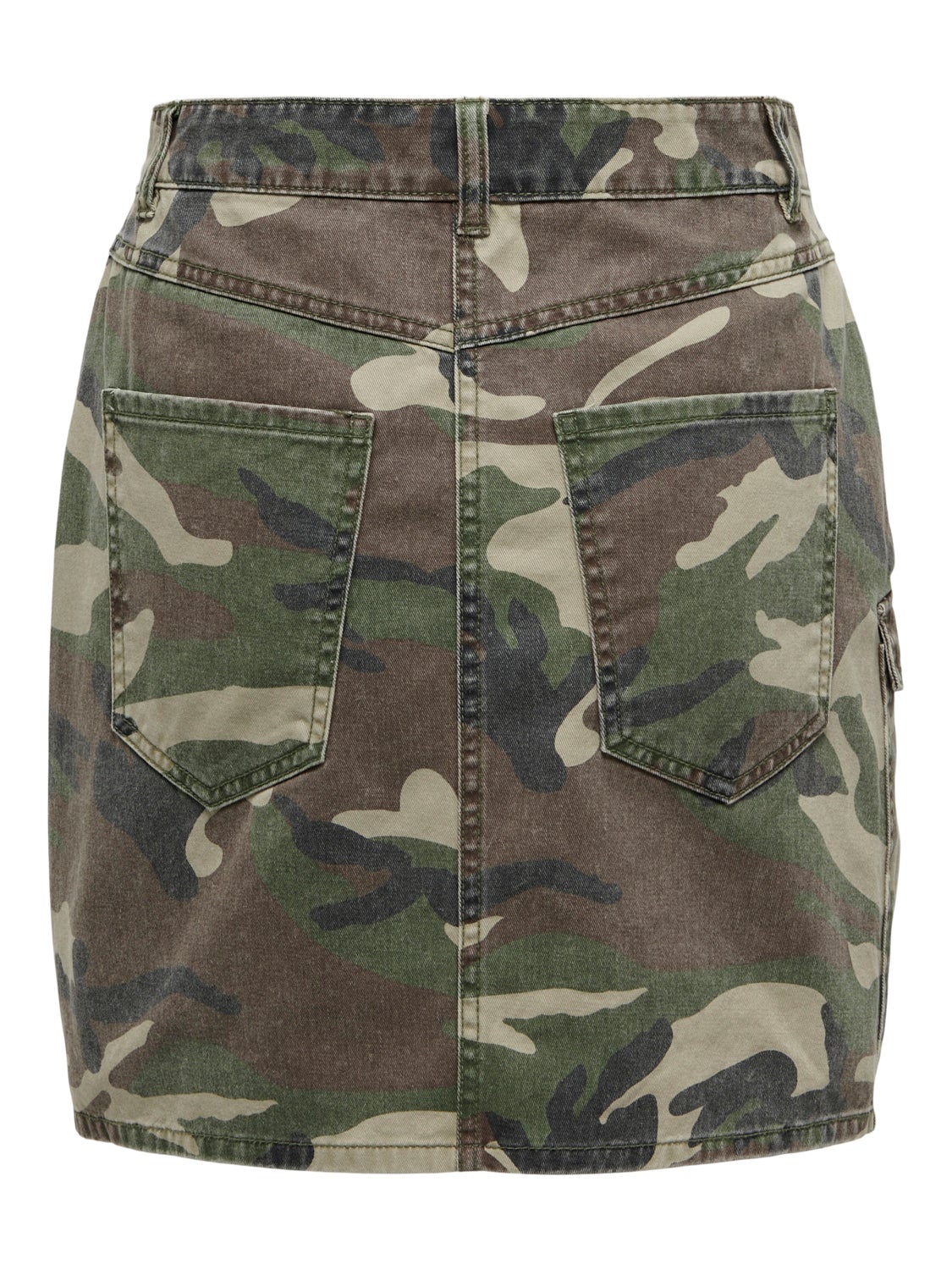 Cargo denim skirt