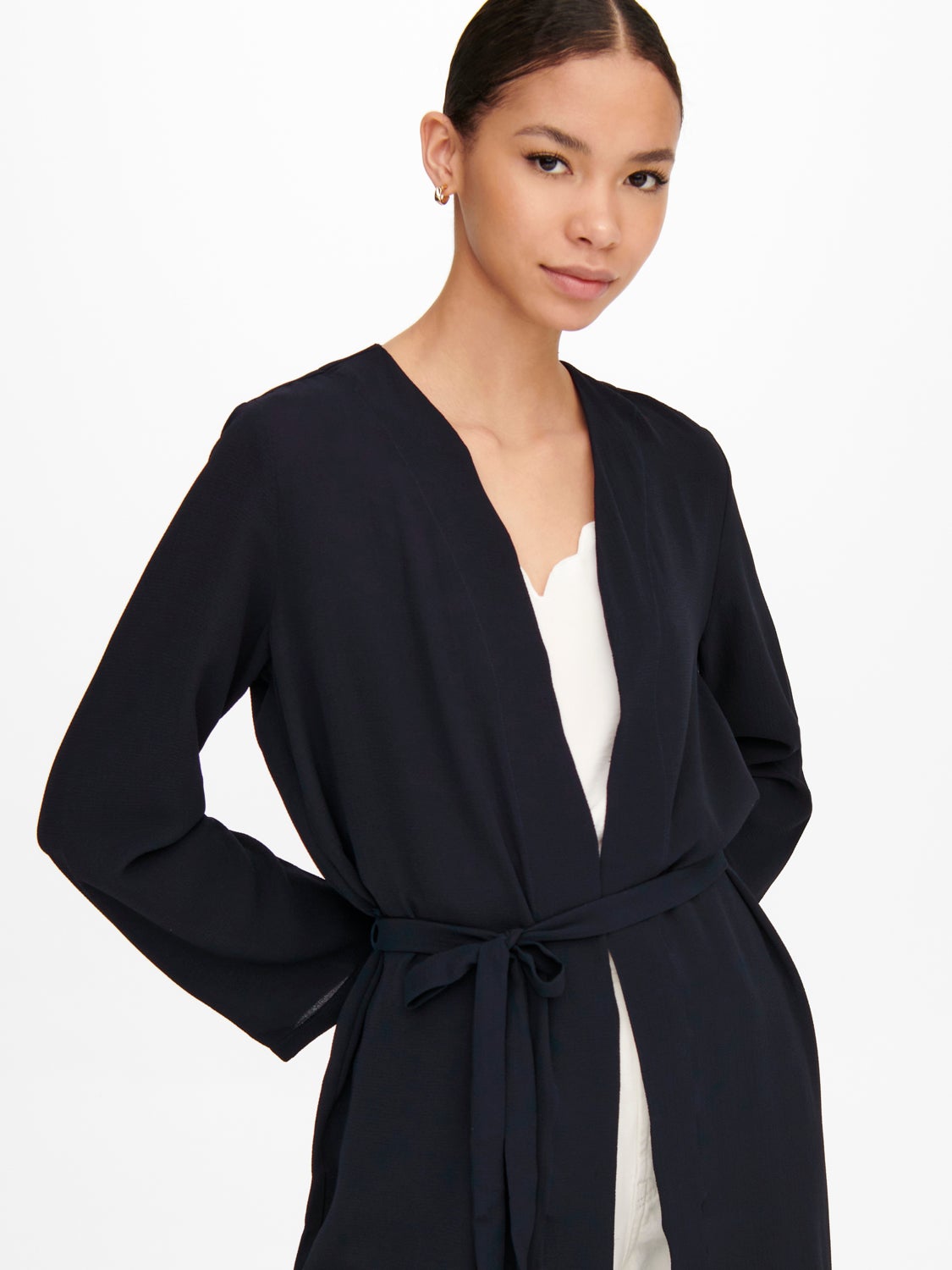 Cozigan with tie belt