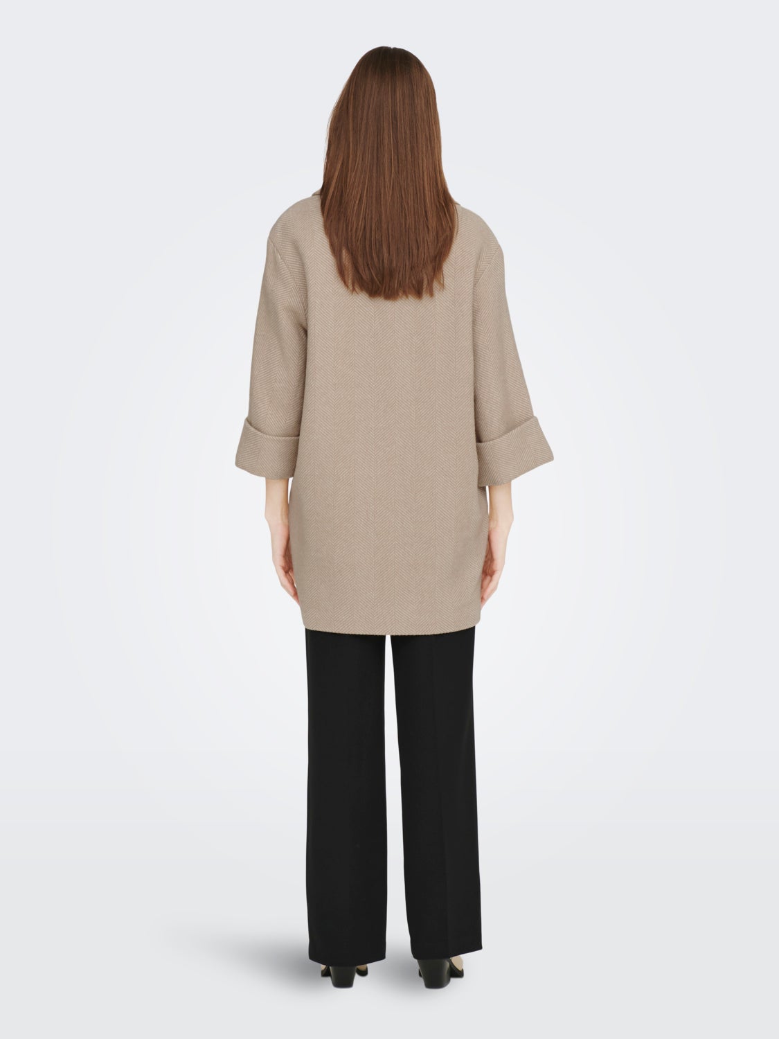 3/4 sleeve herringbone Jacket