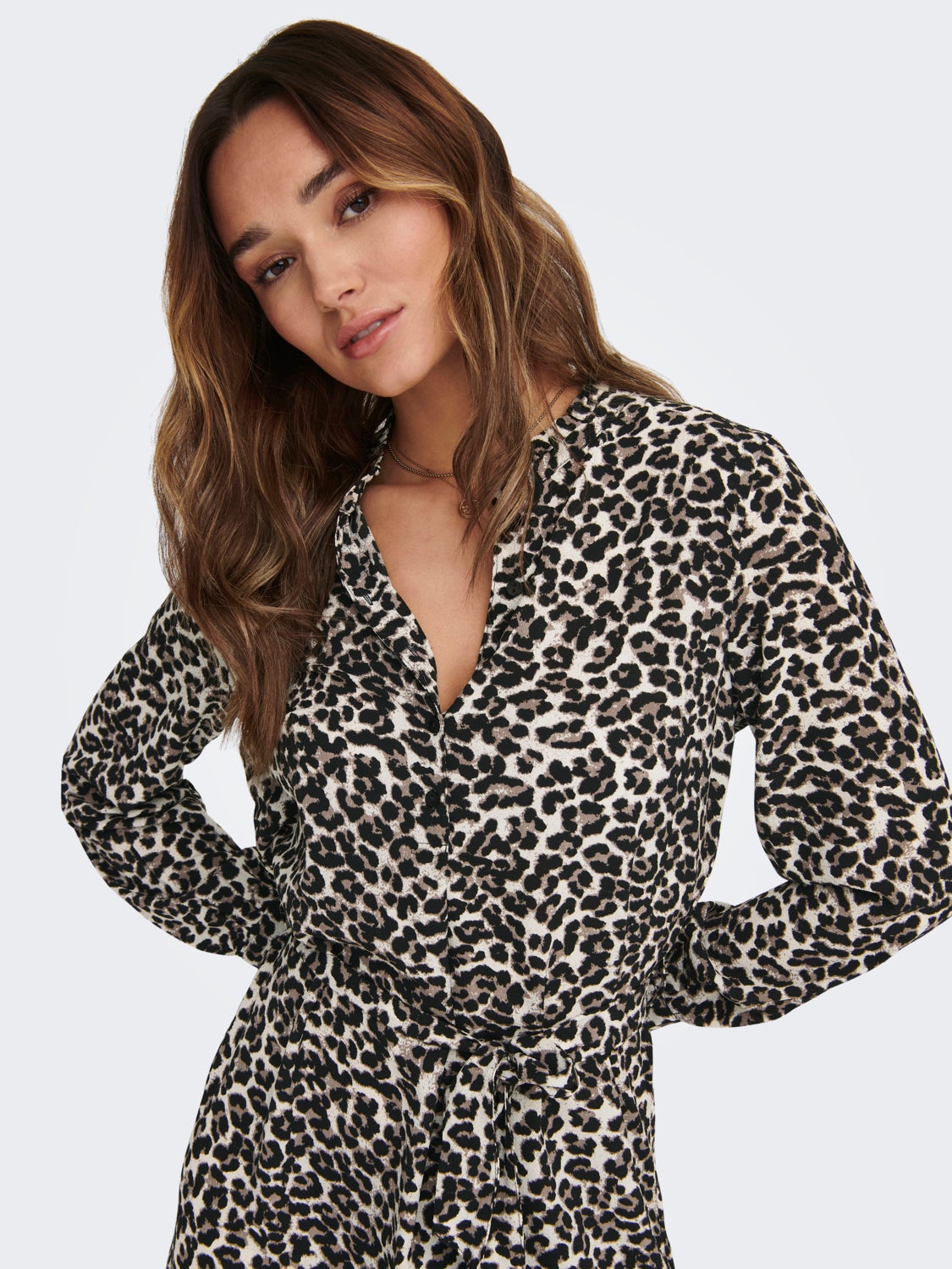 Regular Fit China Collar Short dress