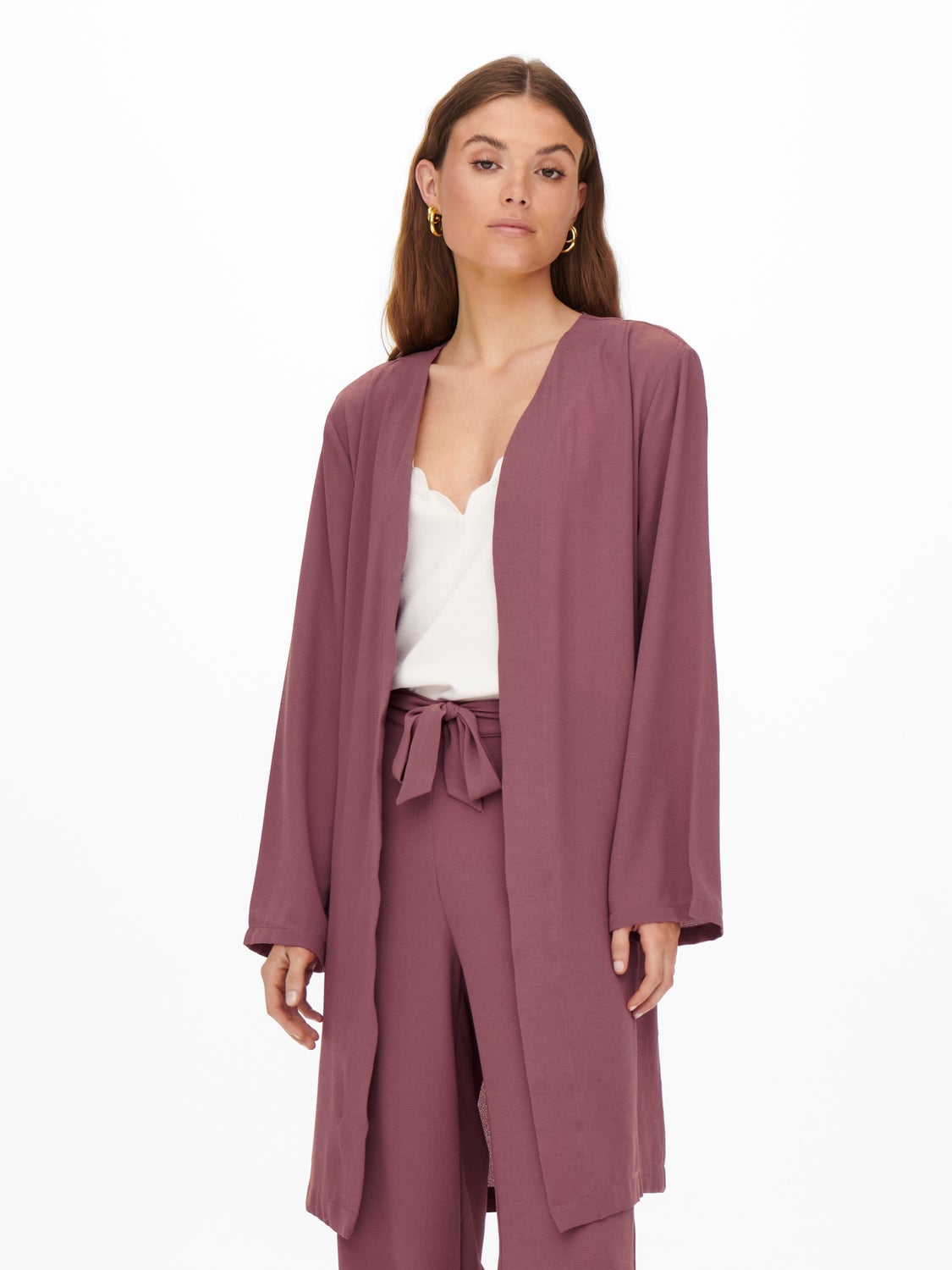 Cozigan with tie belt