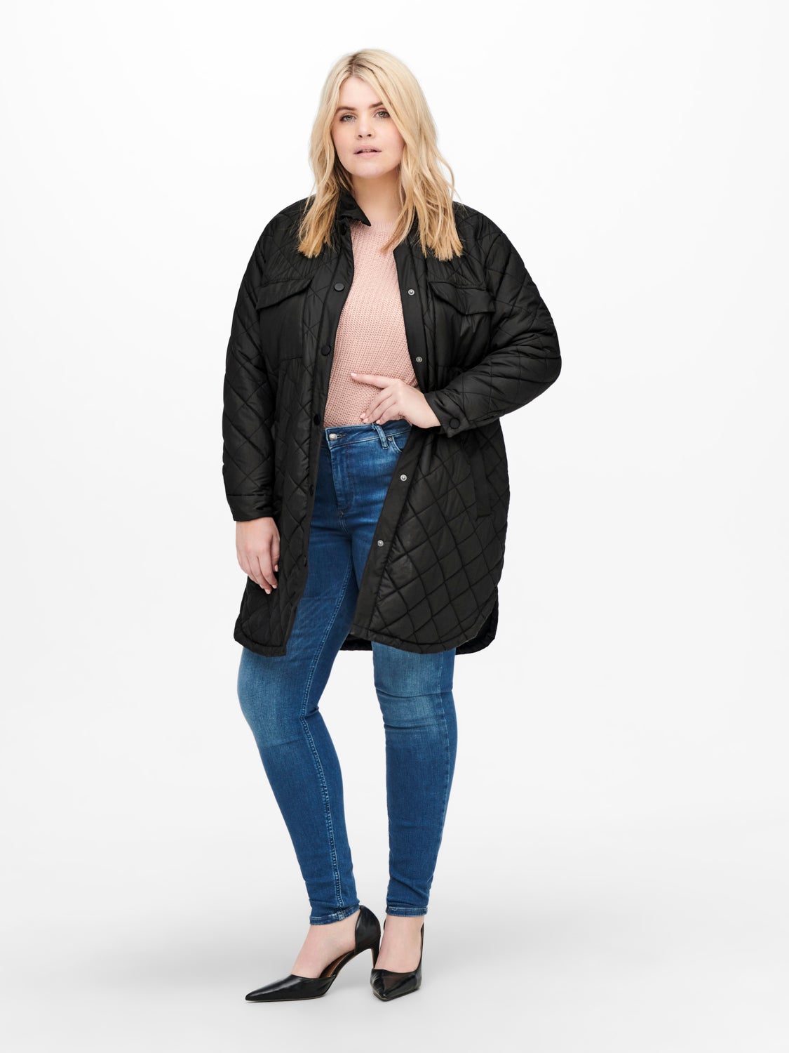Curvy quilted Shirt Jacket
