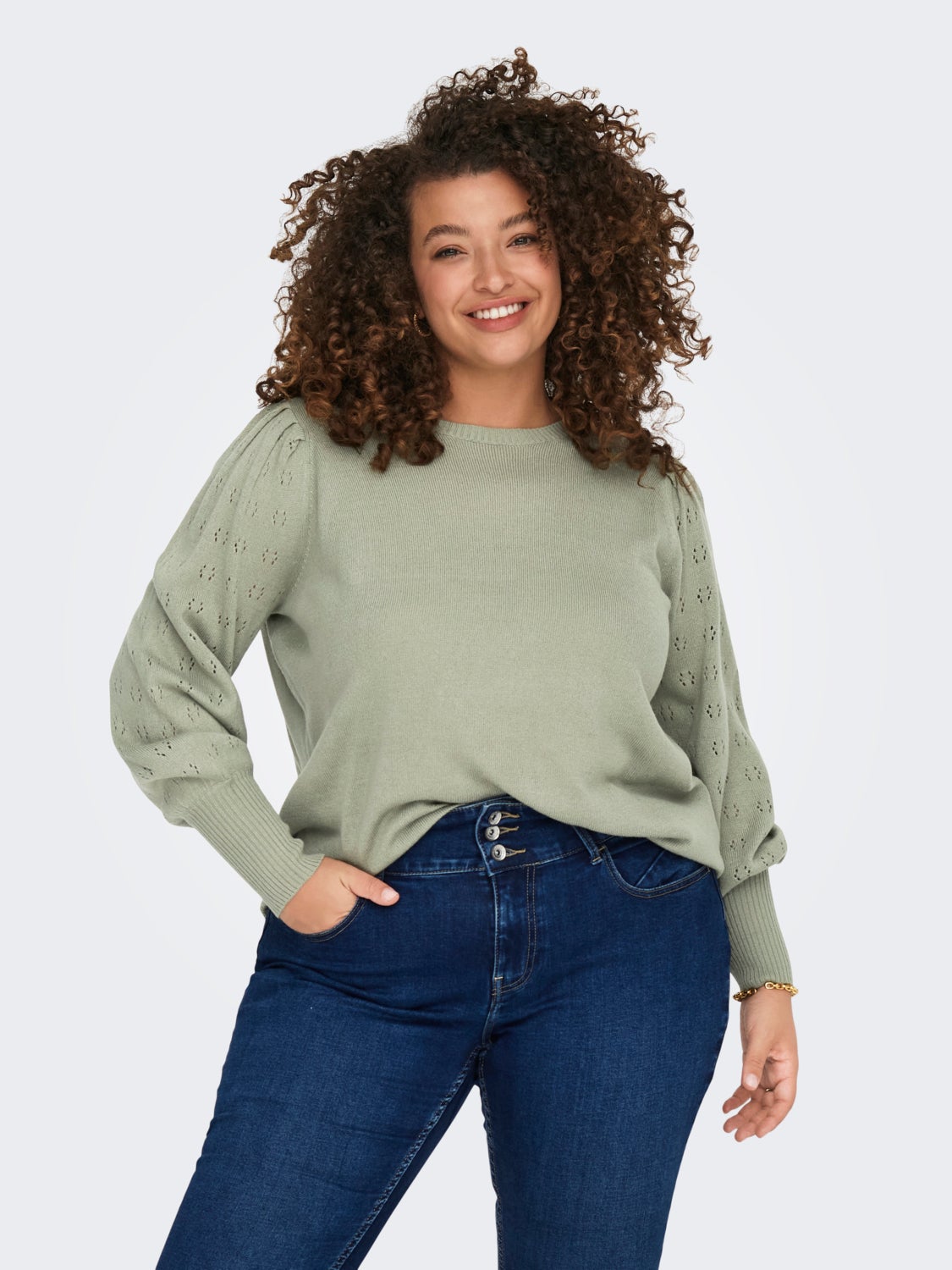 Curvy knitted Pullover