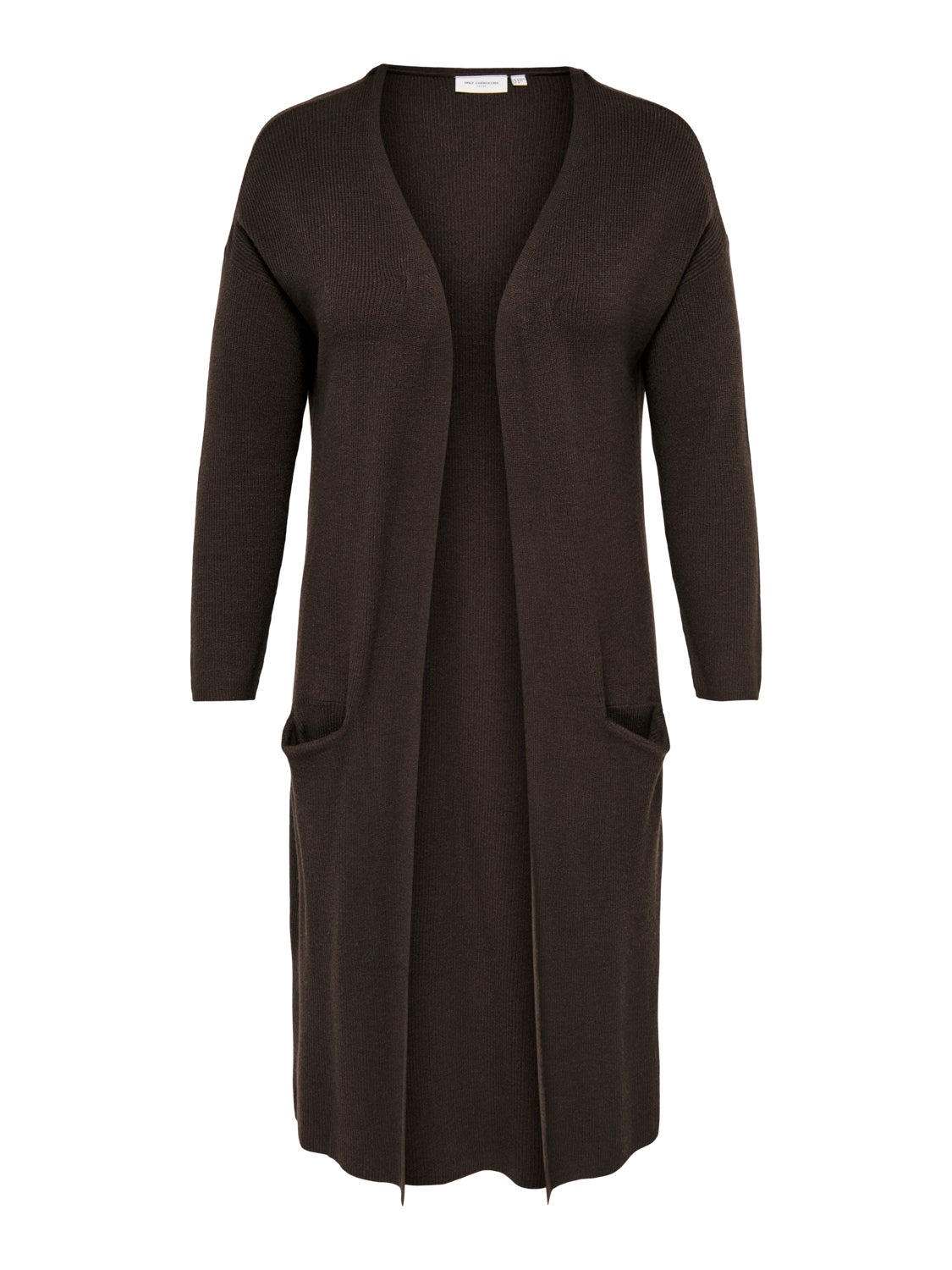 Curvy long knitted cardigan