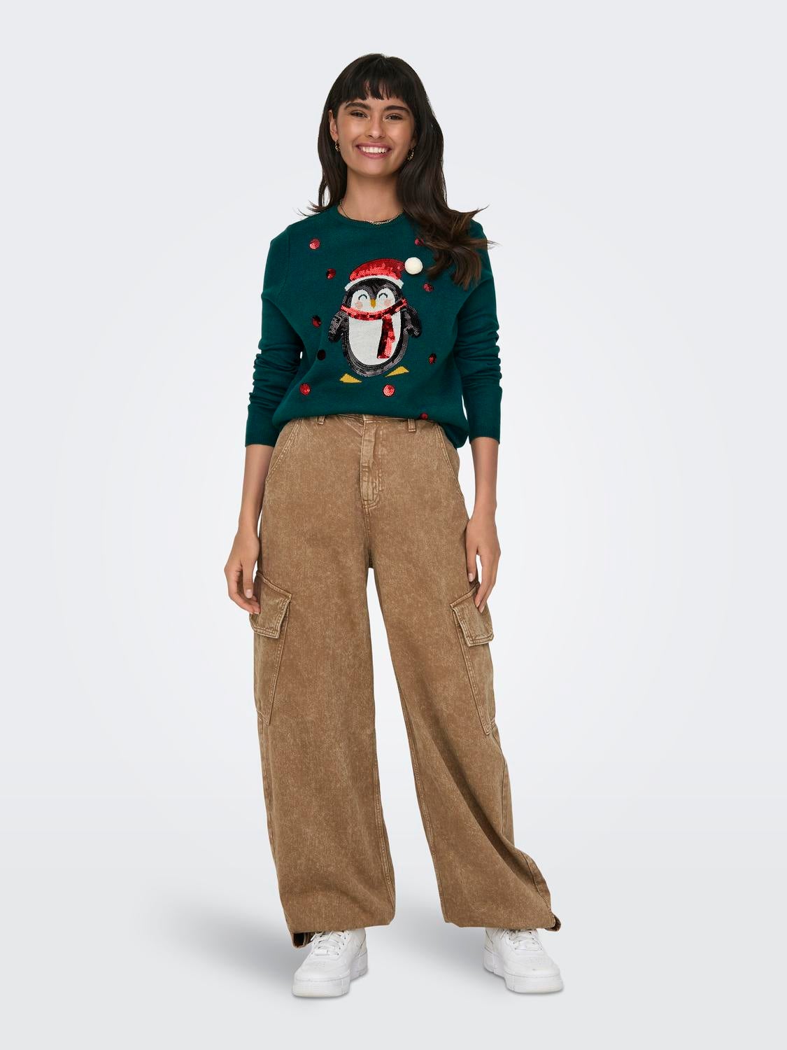 O-neck christmas knitted pullover