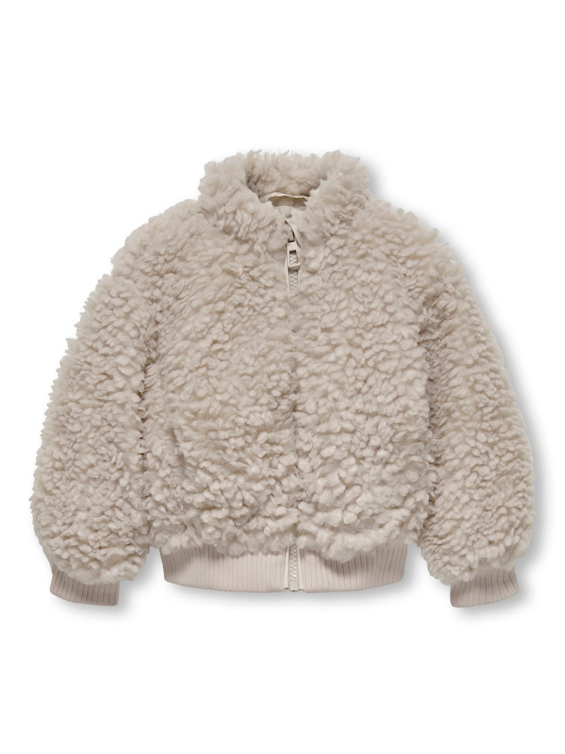 Mini high neck teddy jacket