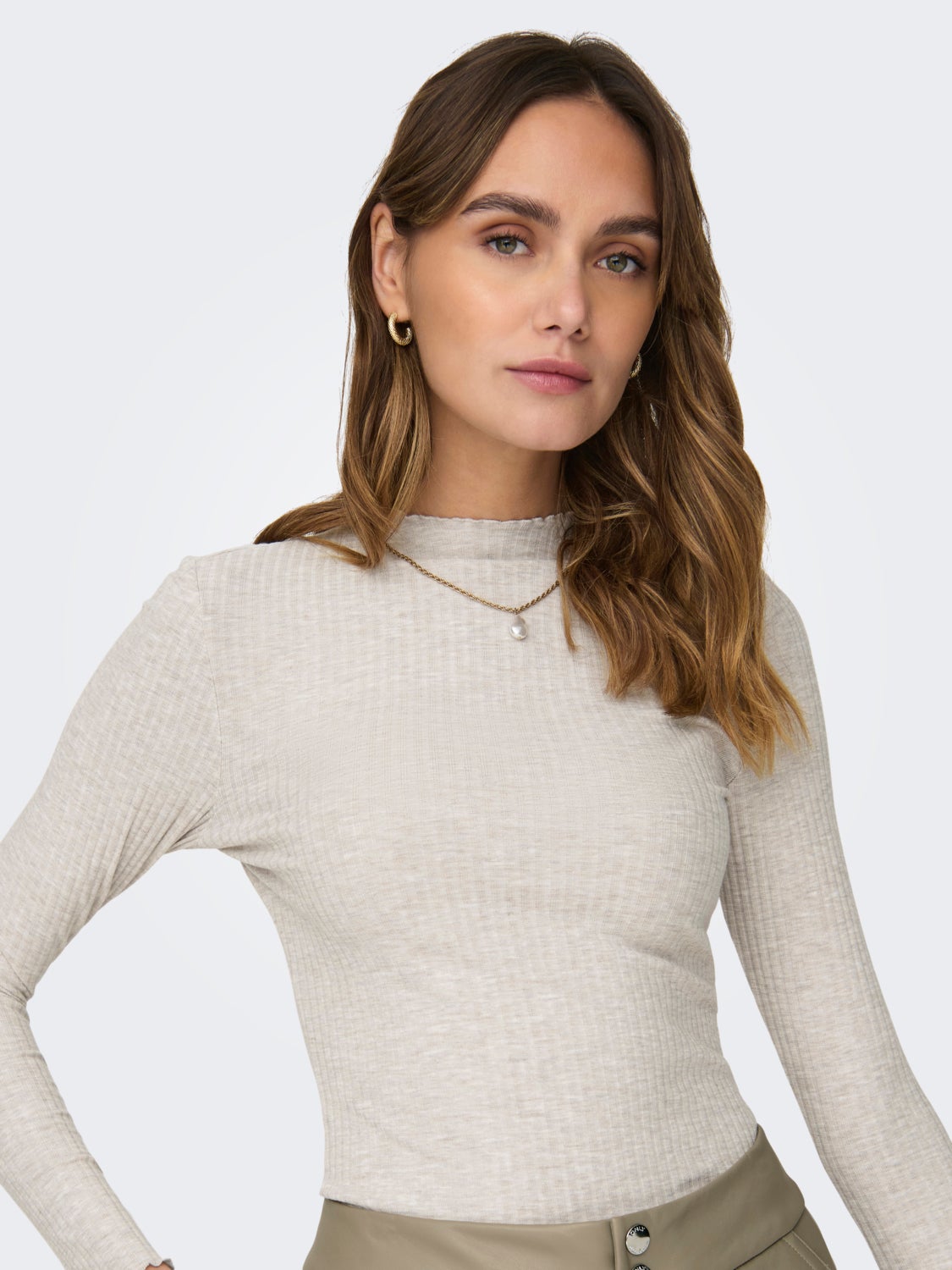 High neck Long Sleeved Top