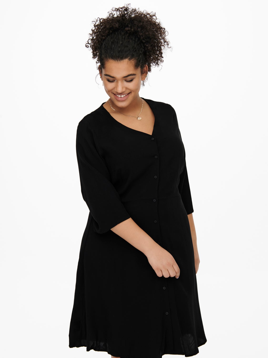 Curvy V-neck viscose Dress