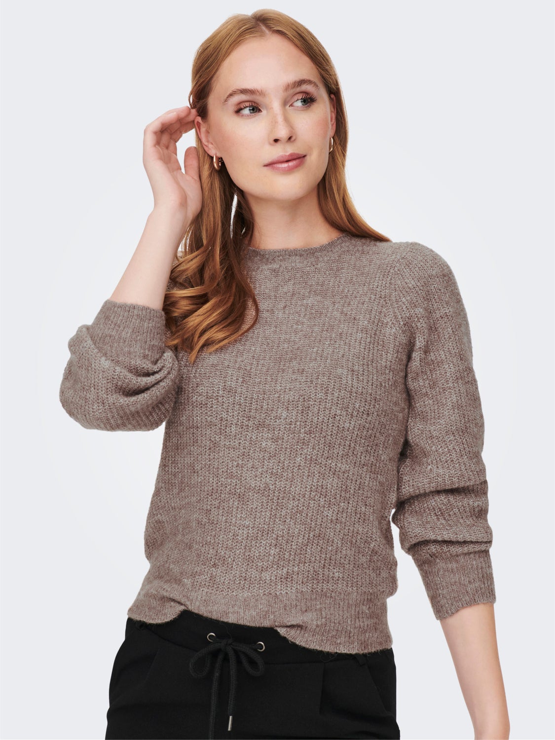 Puff sleeved Knitted Pullover