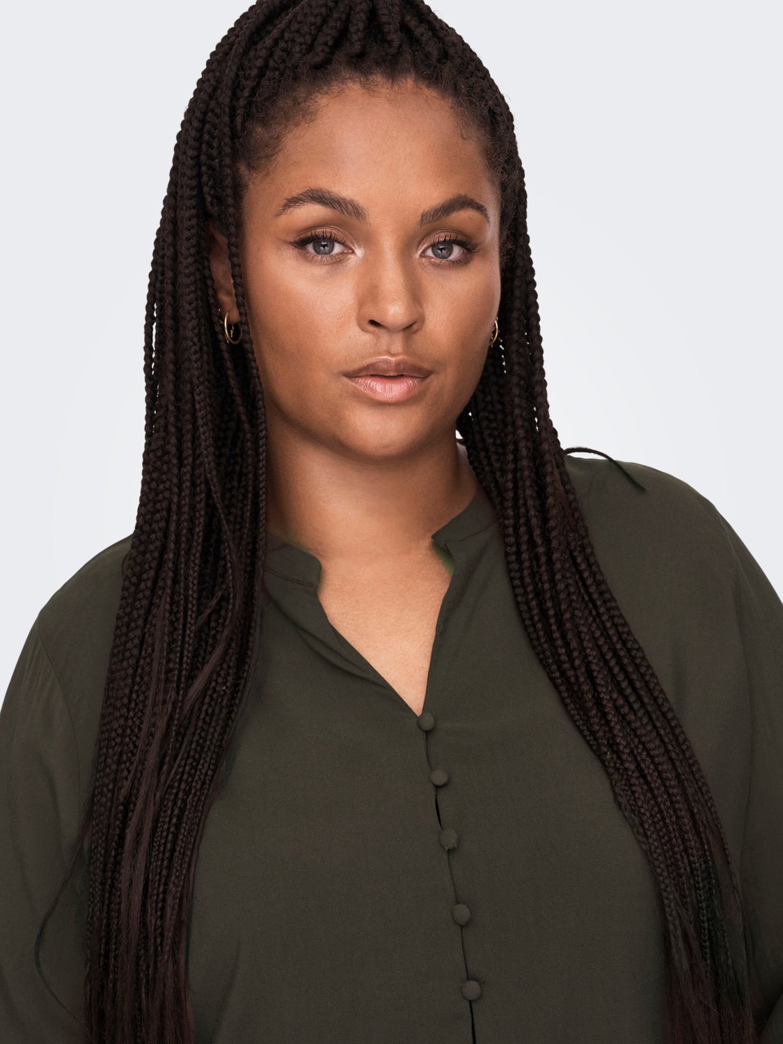 Curvy viscose Long Sleeved Top