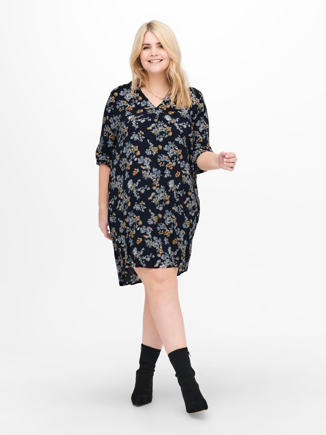 Curvy patterned viscose Tunic