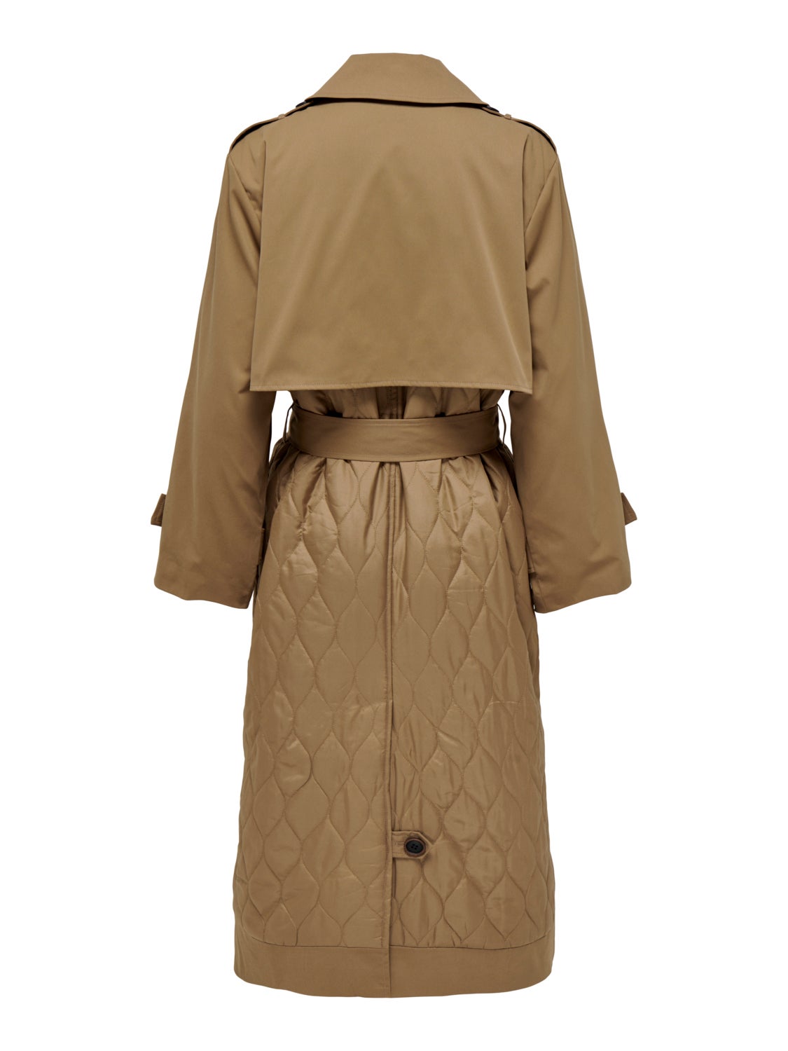 Quilted trench coat