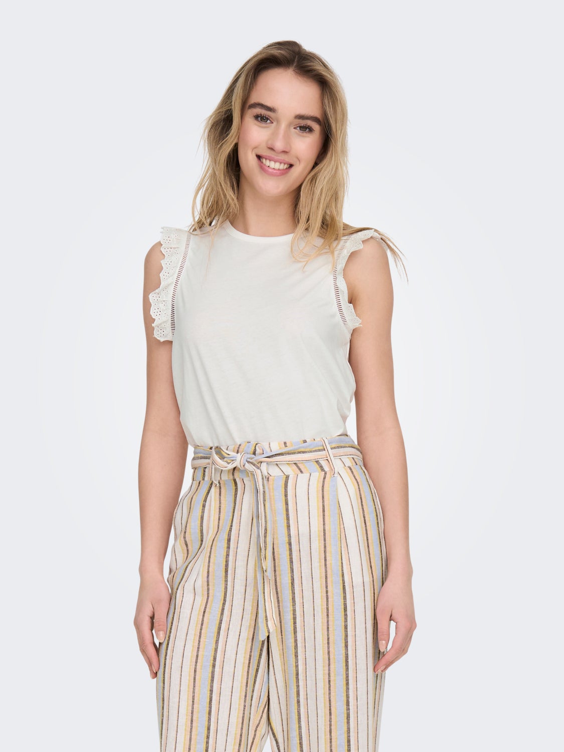 Top With Ruffle Sleeves