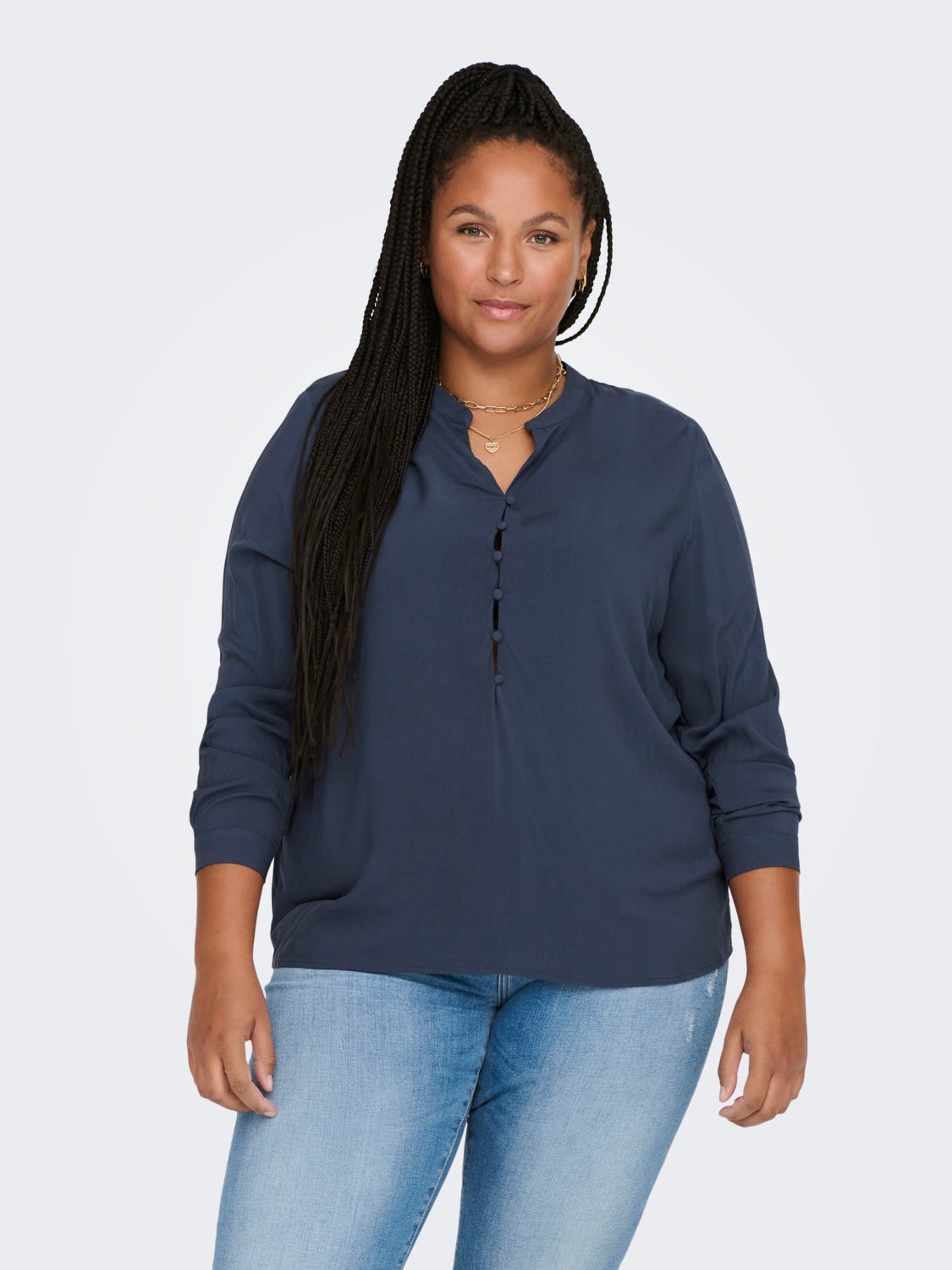 Curvy viscose Long Sleeved Top