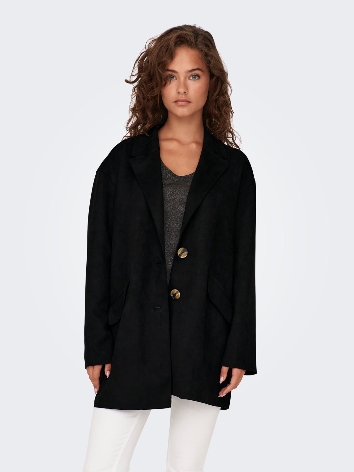 Faux suede coat