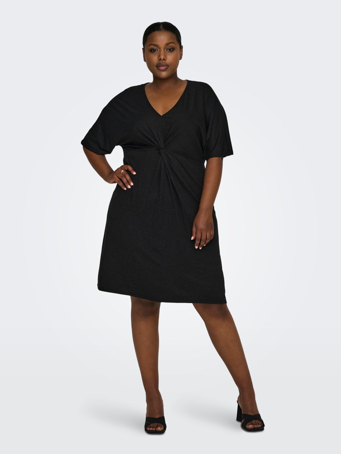 Curvy twist detail dress