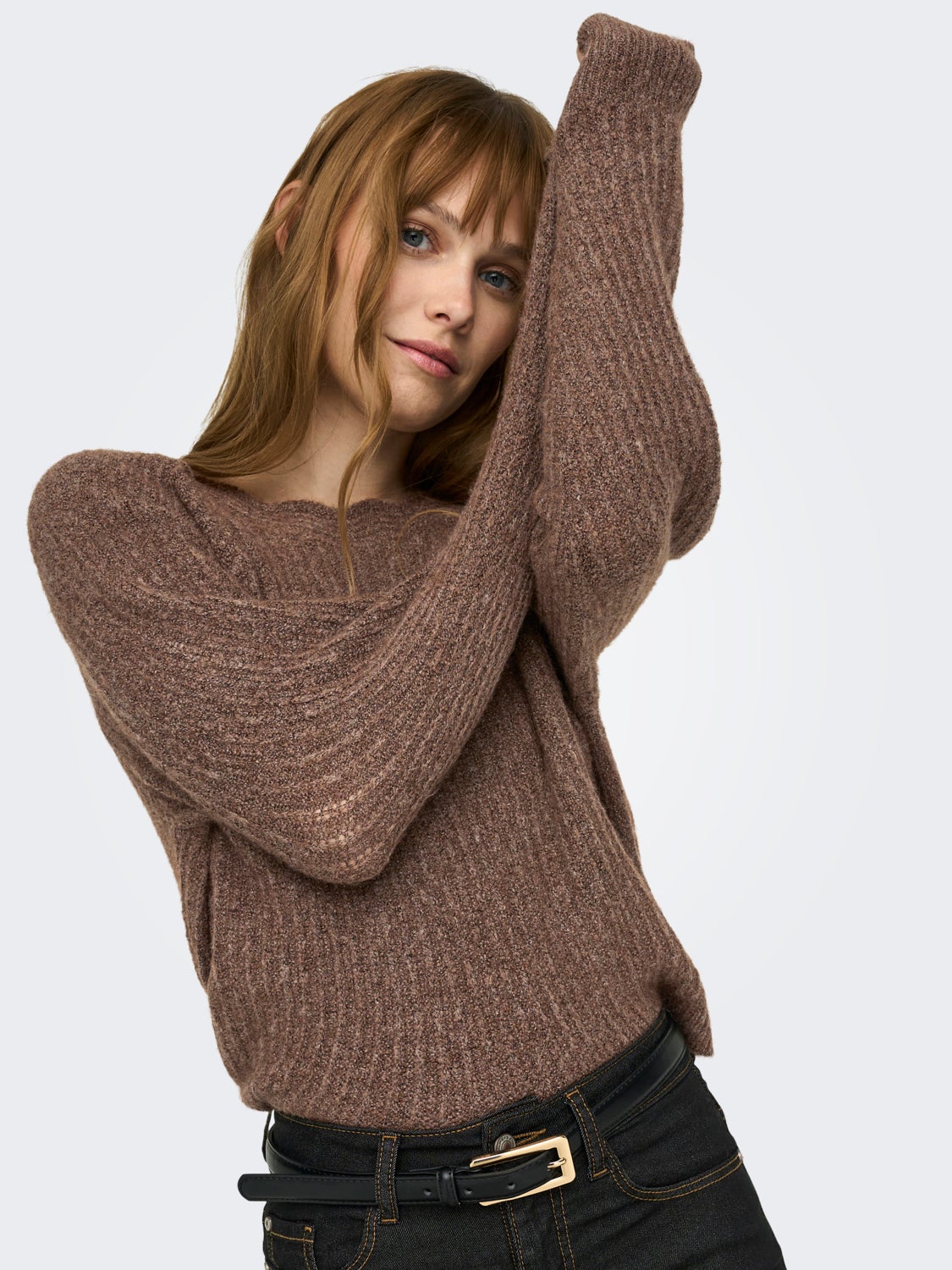 Boatneck Knitted Pullover