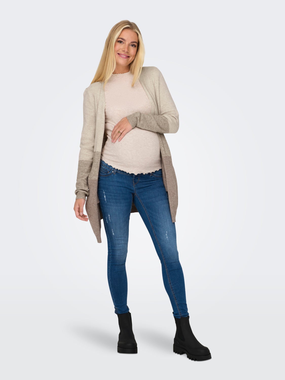 Mama Long Belt Knitted Cardigan