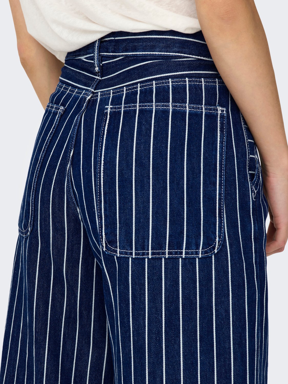 ONLVELA HW STRIPE EX WIDE DNM CRO