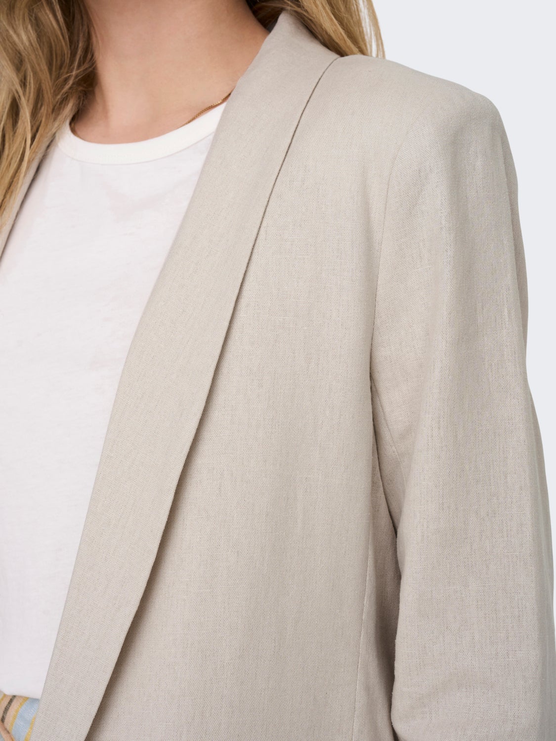 Loose fit open blazer