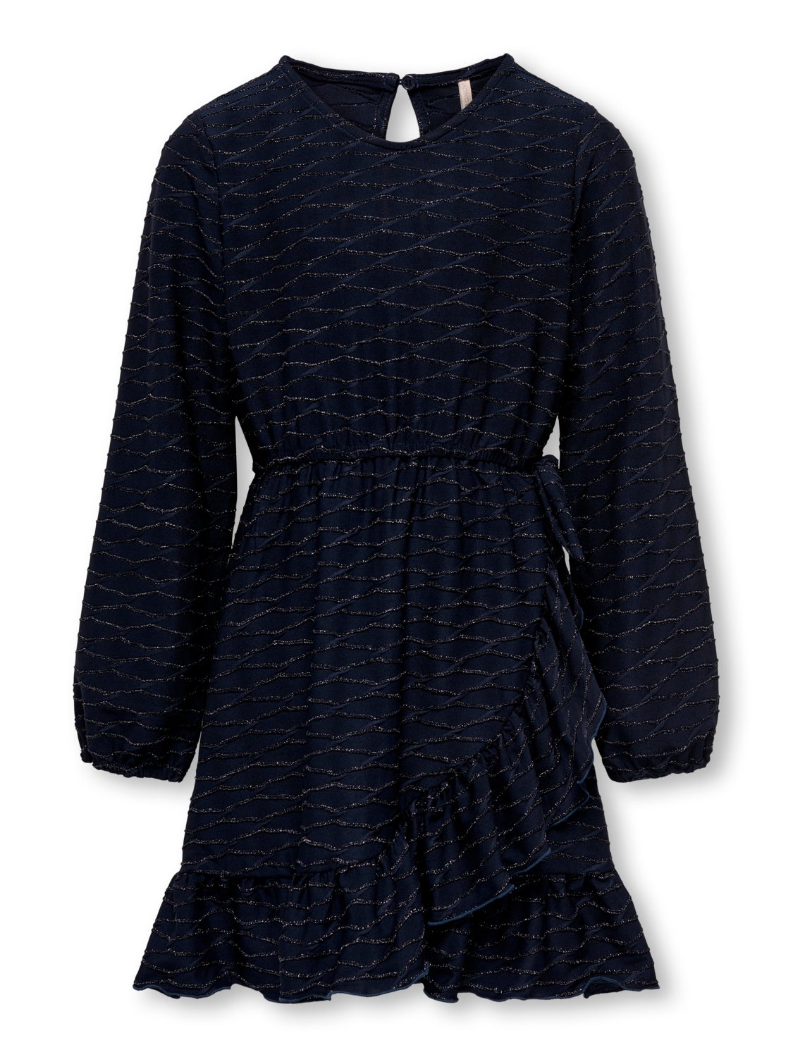 Min o-neck dress with glitter