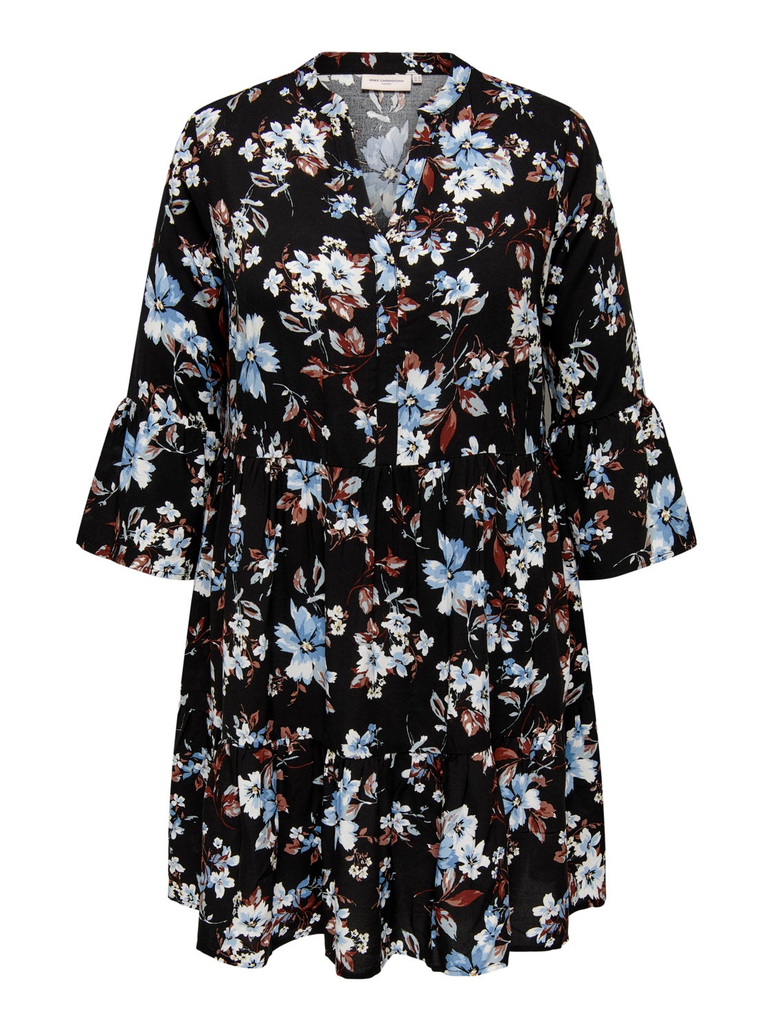 Curvy 3/4 Sleeve Tunic viscose Dress