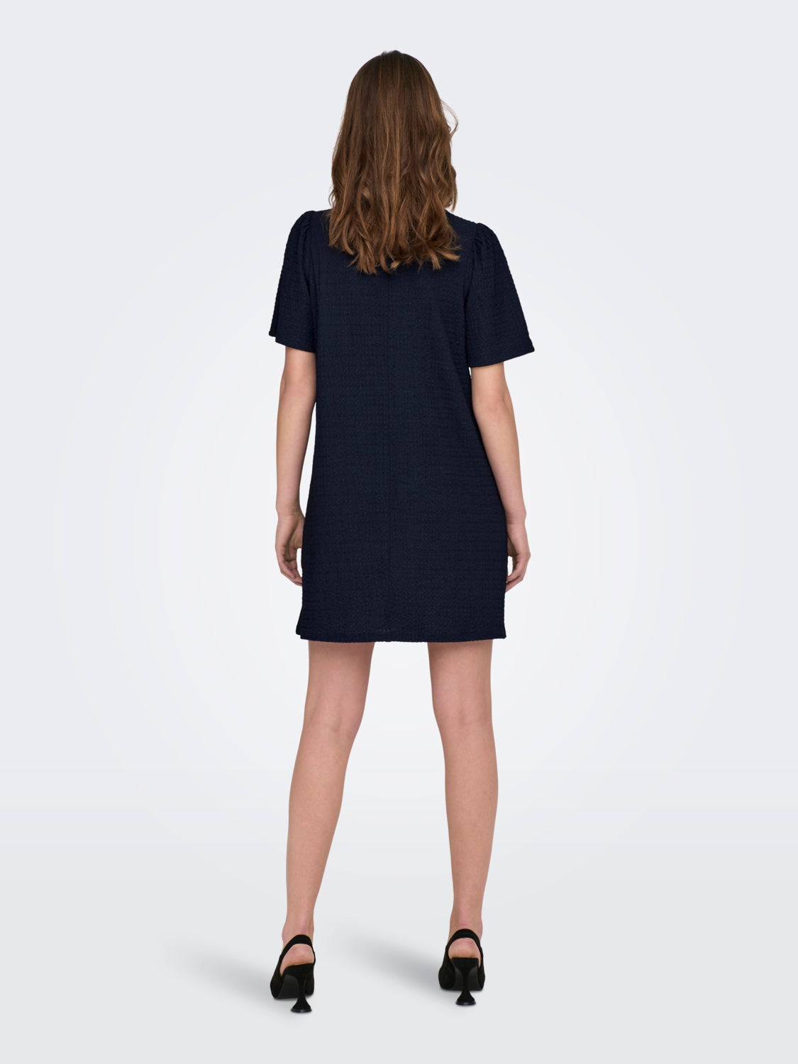 V-Neck Batwing Sleeves Short Dress