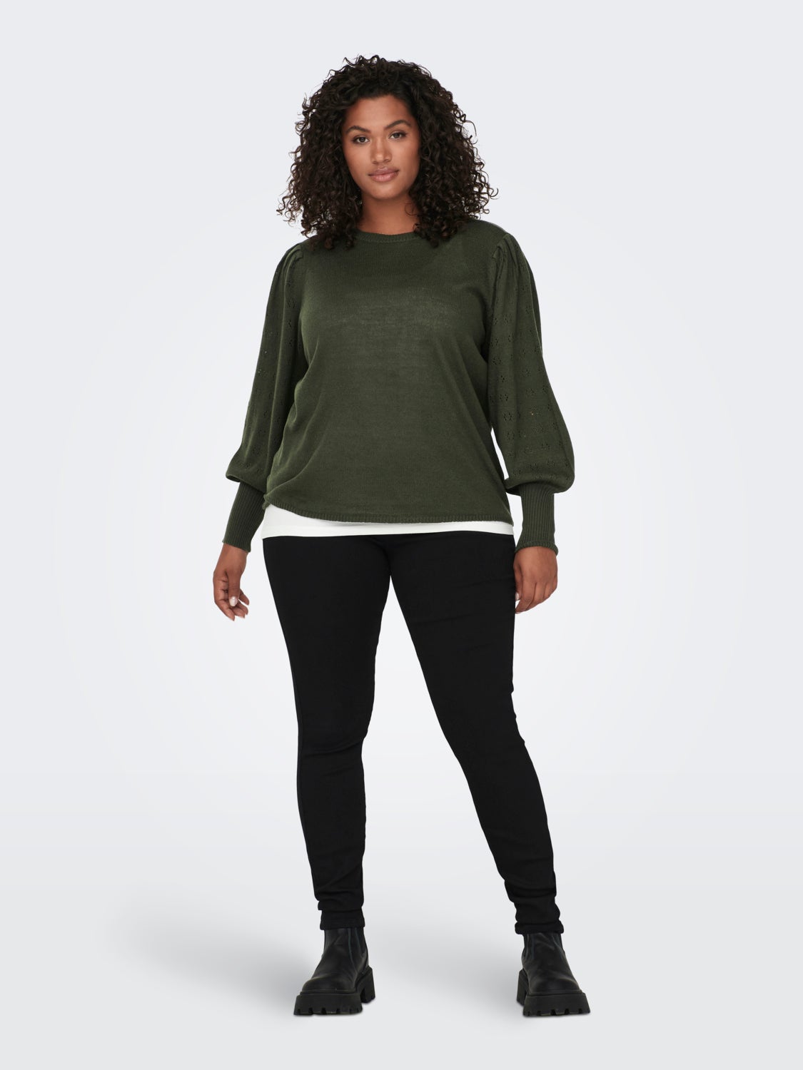 Curvy knitted Pullover