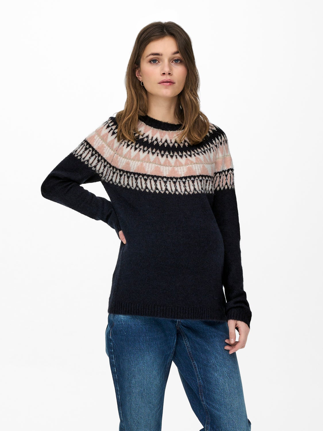 Mama patterned Knitted Pullover