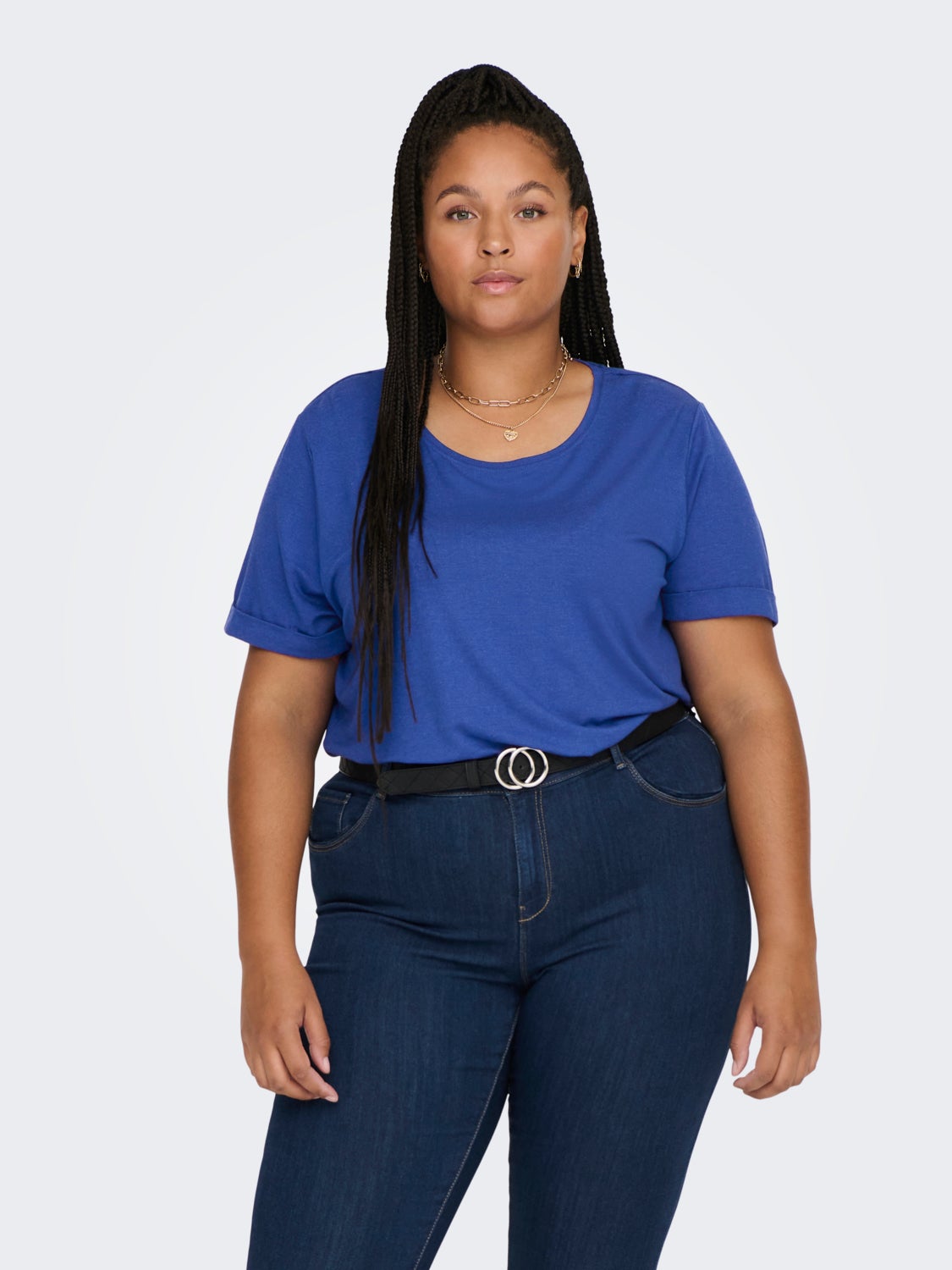 Curvy solid colored T-shirt