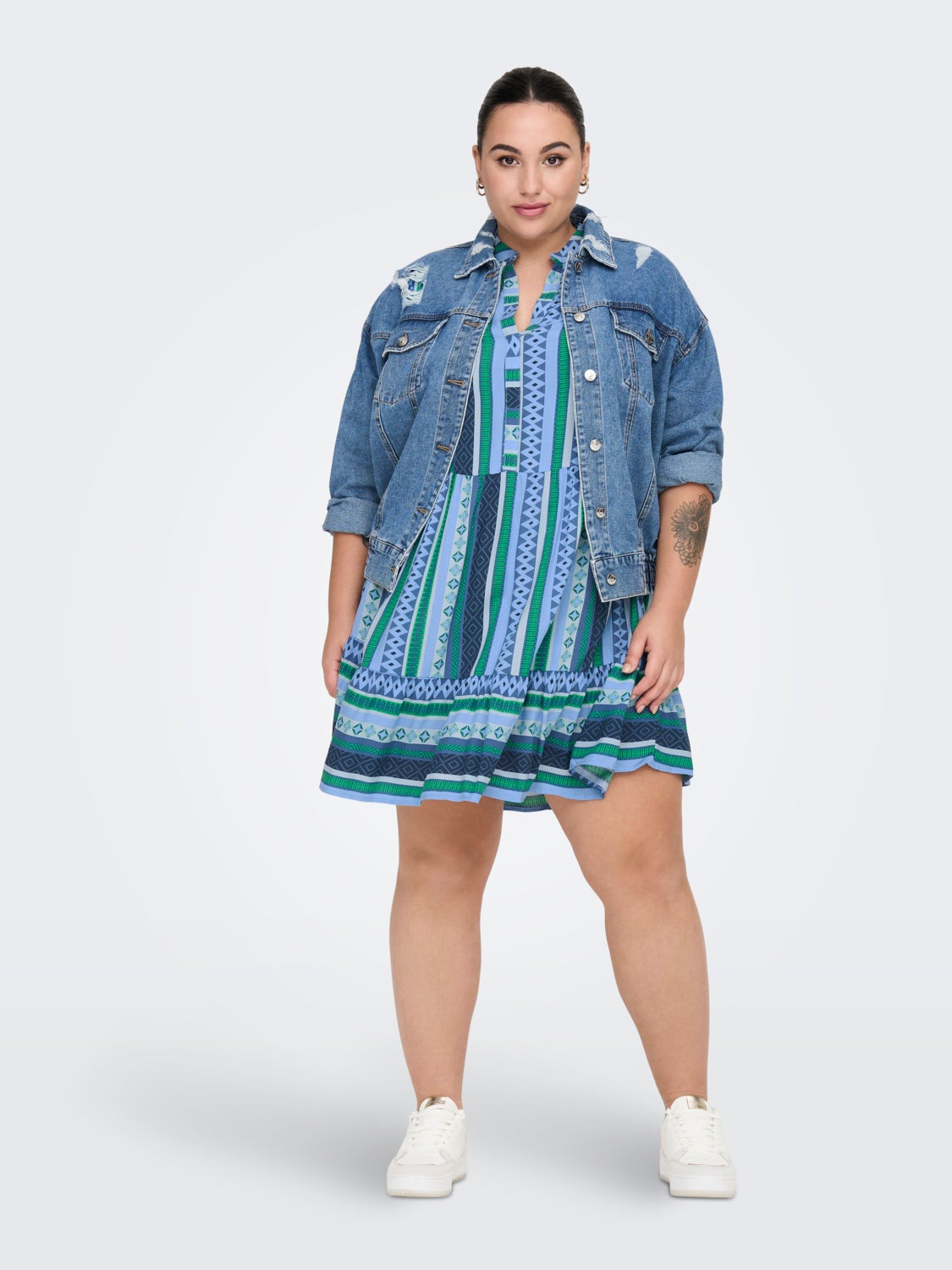 Curvy printed viscose Dress