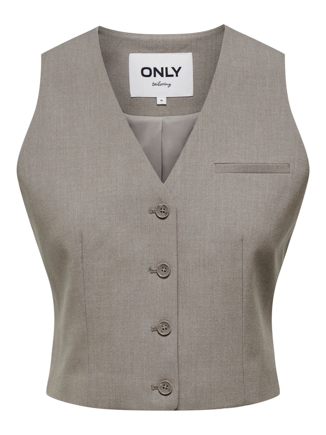 Cropped tailored vest