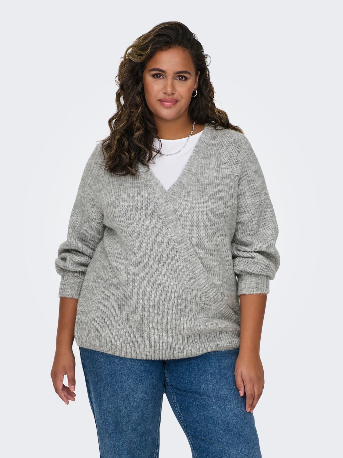 Curvy wrap Knitted Pullover