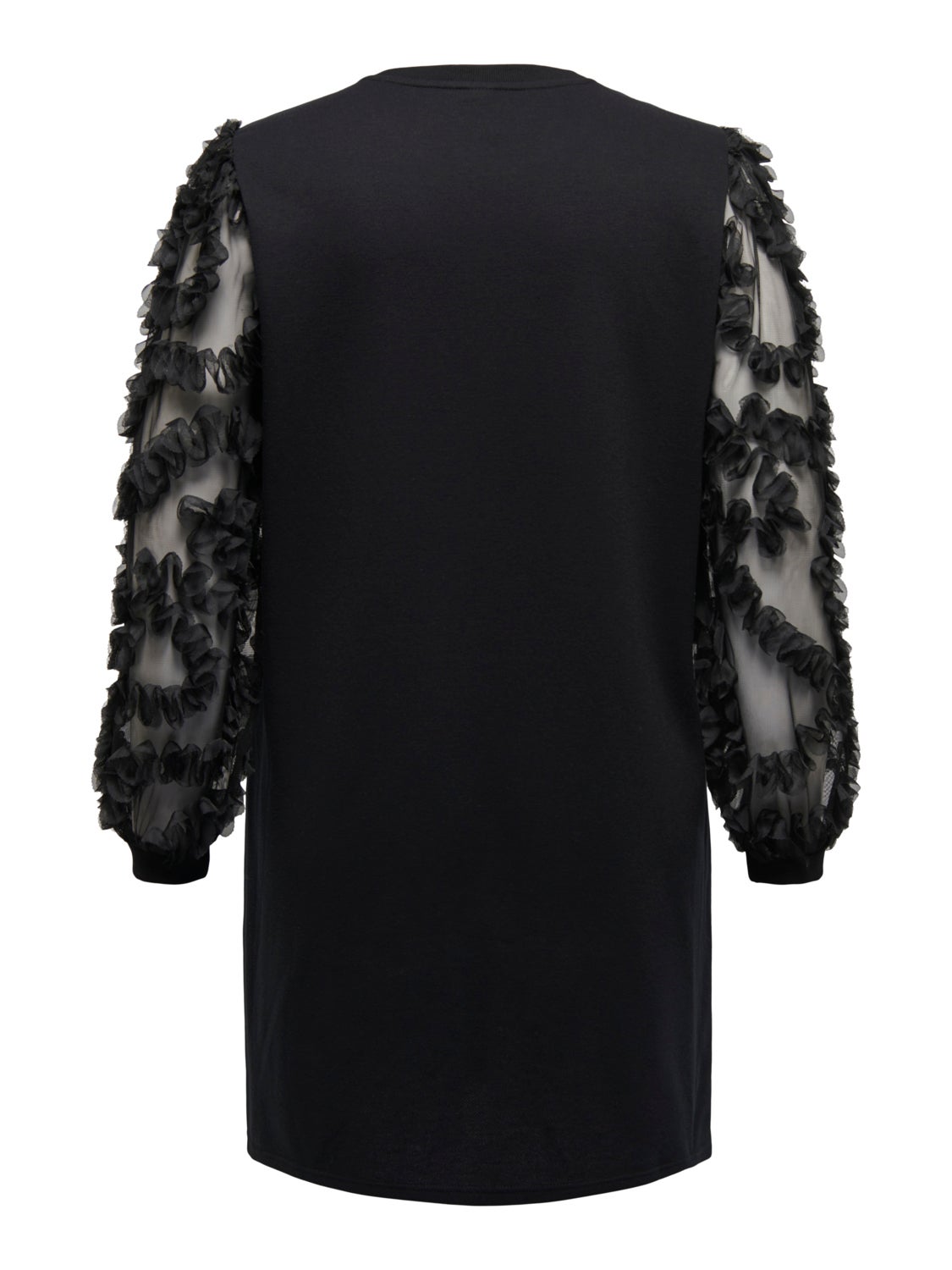 Curvy sweat dress with puff sleeves