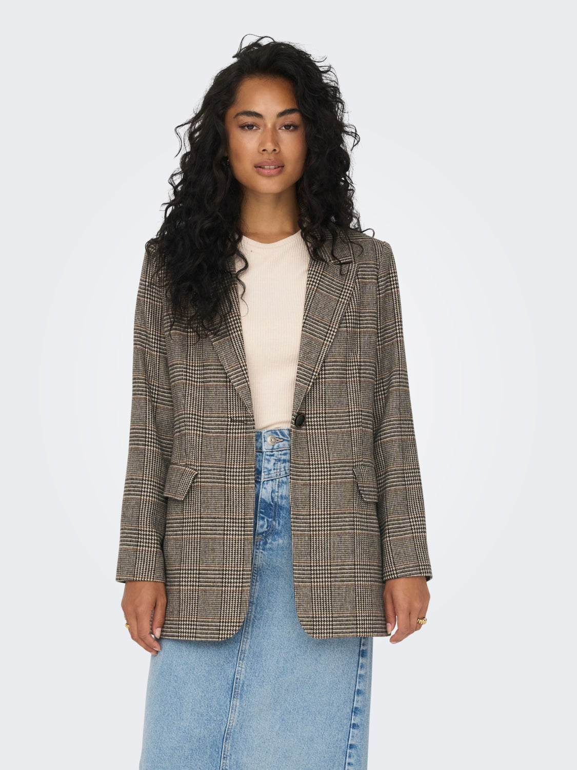 Checked blazer