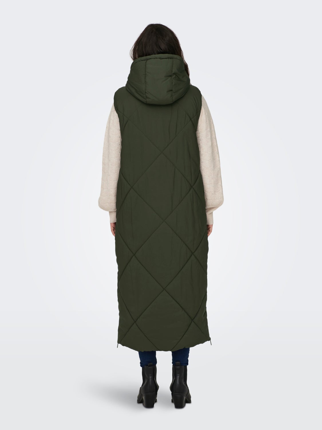 Long puffer gilet