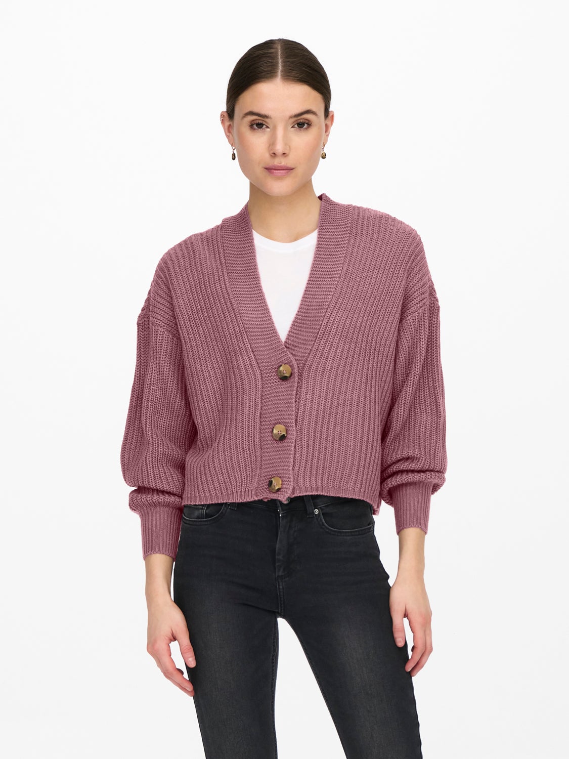 Solid colored Knitted Cardigan