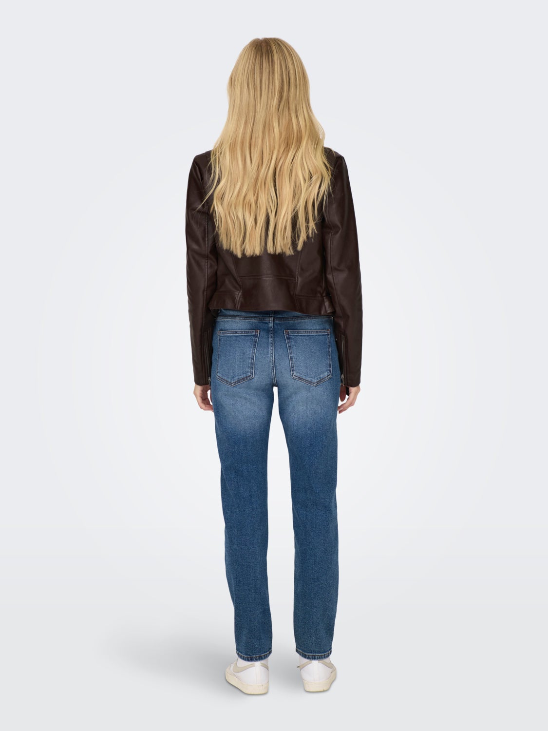 Faux leather biker jacket