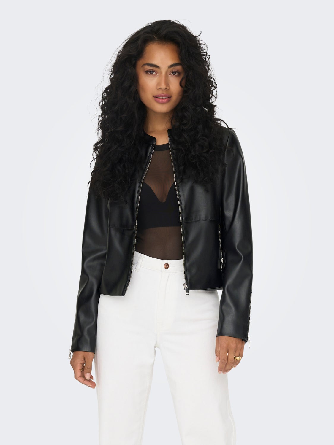 Faux leather jacket