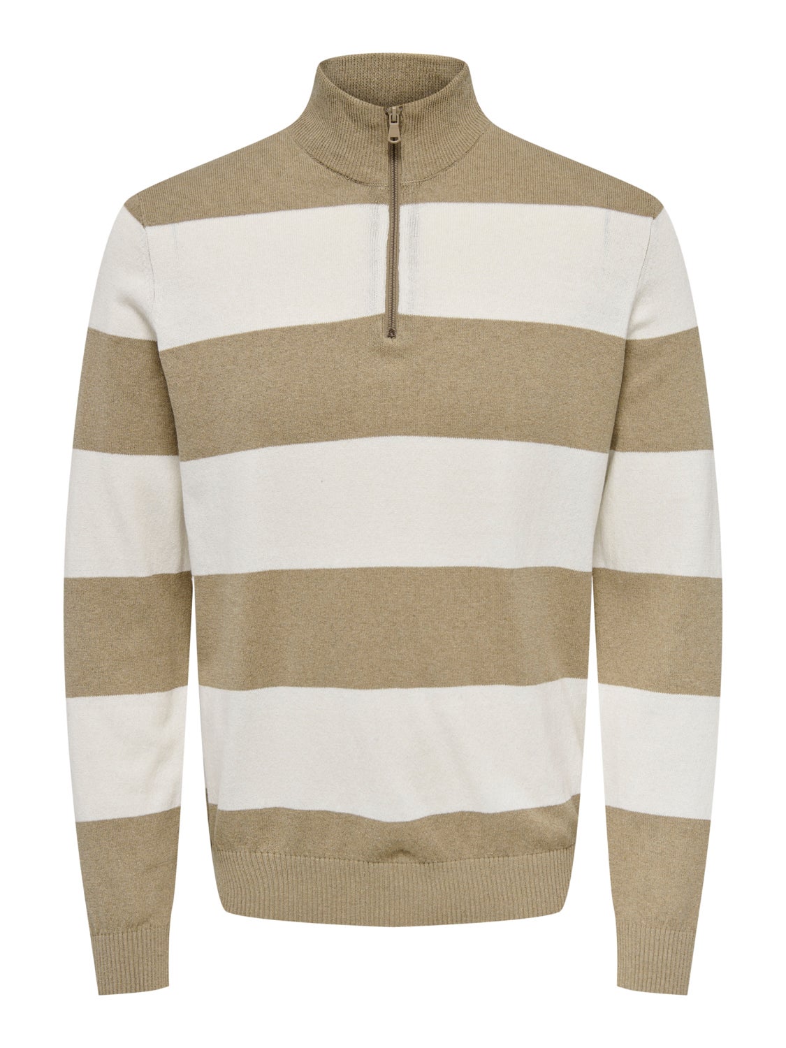 Half zip knitted pullover