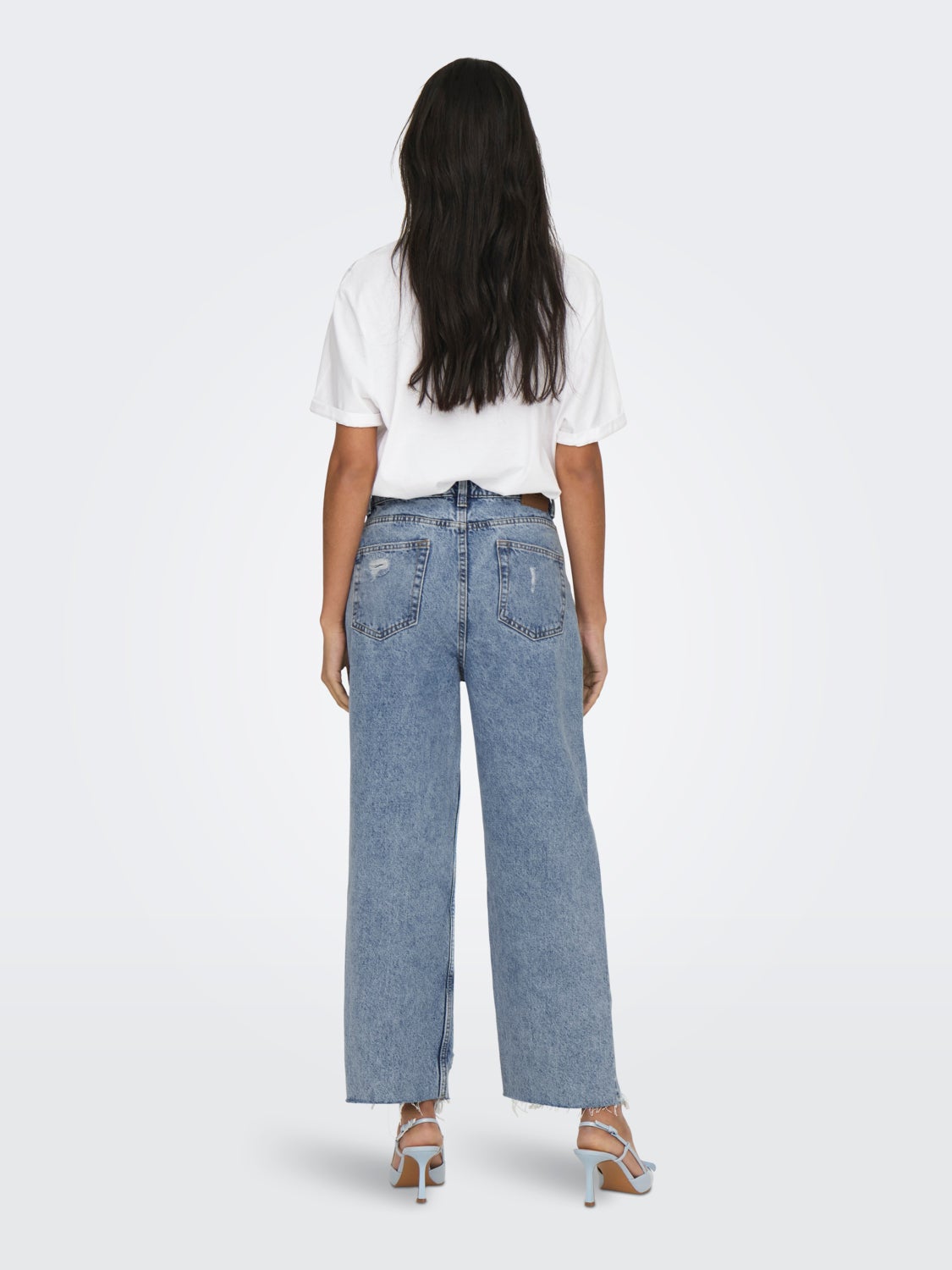 ONLDad high waist destroy Flared Jeans