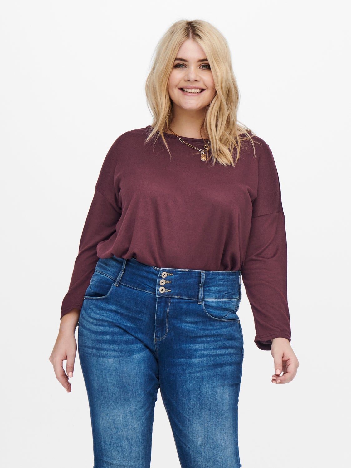 Curvy solid colored Top