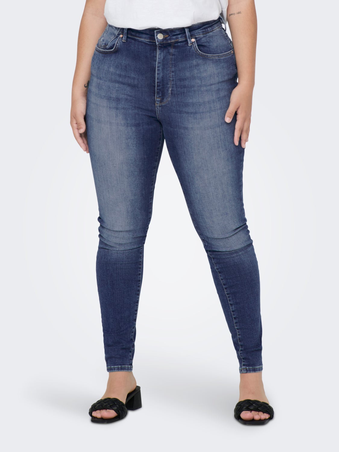 Curvy Carforever HW Skinny fit jeans