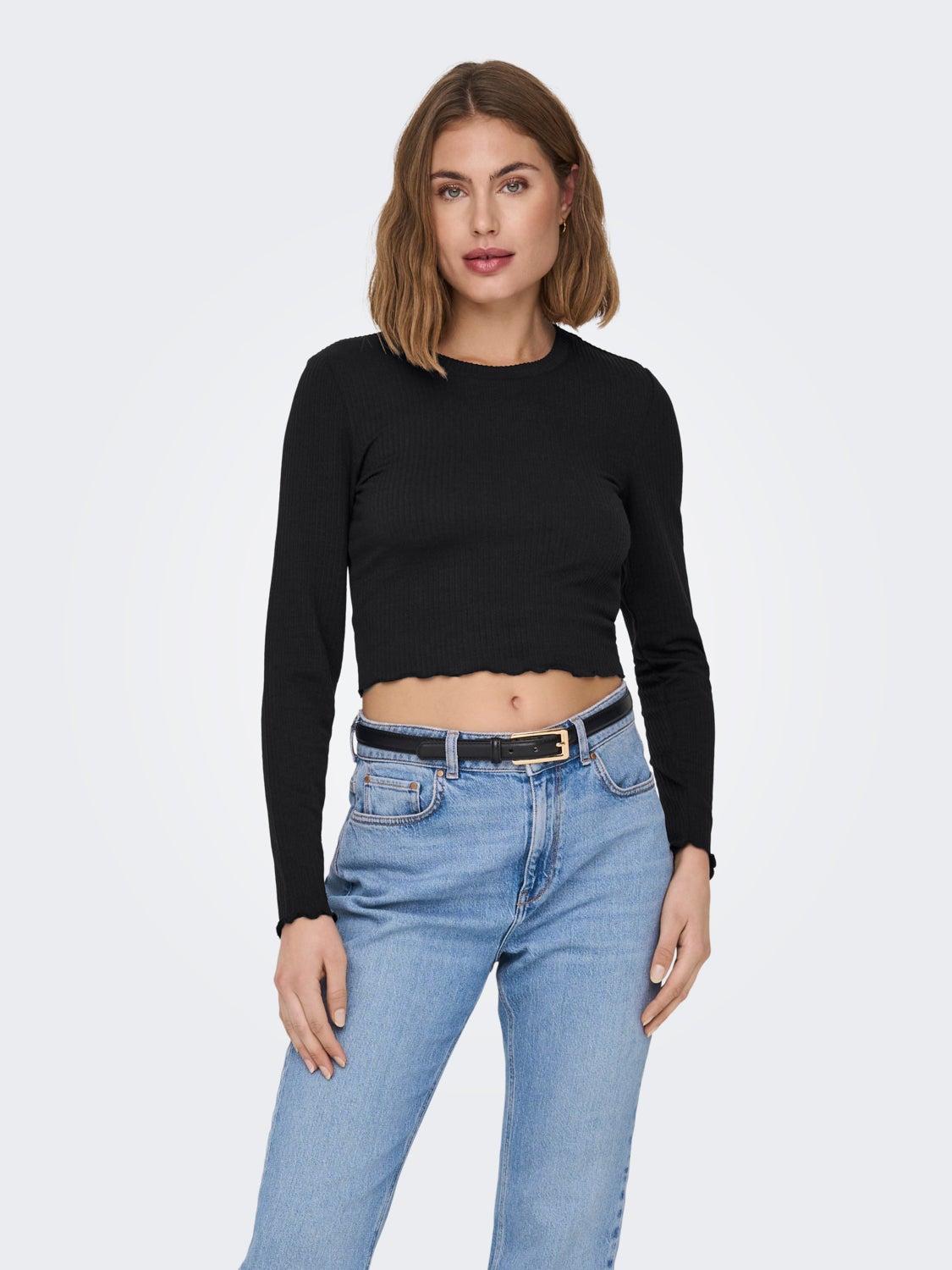 Cropped Long Sleeved Top